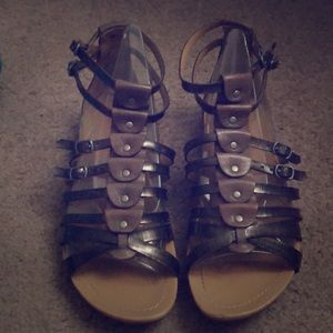 Nine West Silver Gladiator Sandals